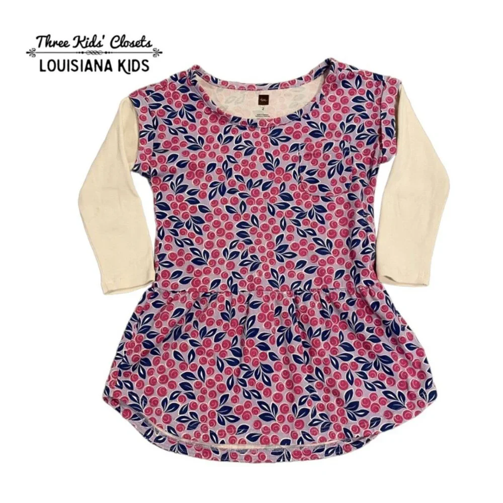 Tea Collection Sz 2 Floral Print Tunic Dress